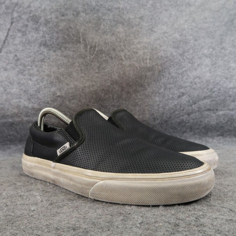 Vans Shoes Womens 8.5 Sneakers Classic Slip On Leather Perf Skate Casual Comfort
